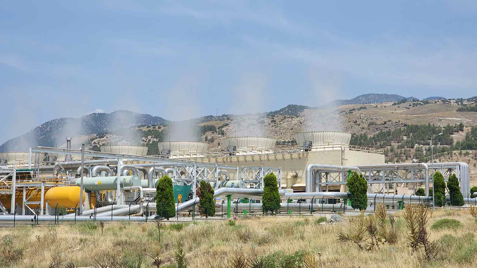 Geothermal power plant in Kizildere Field, Turkey.