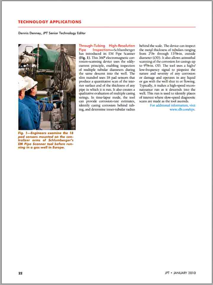 Em Pipe Scanner EM Pipe Scanner | SLB