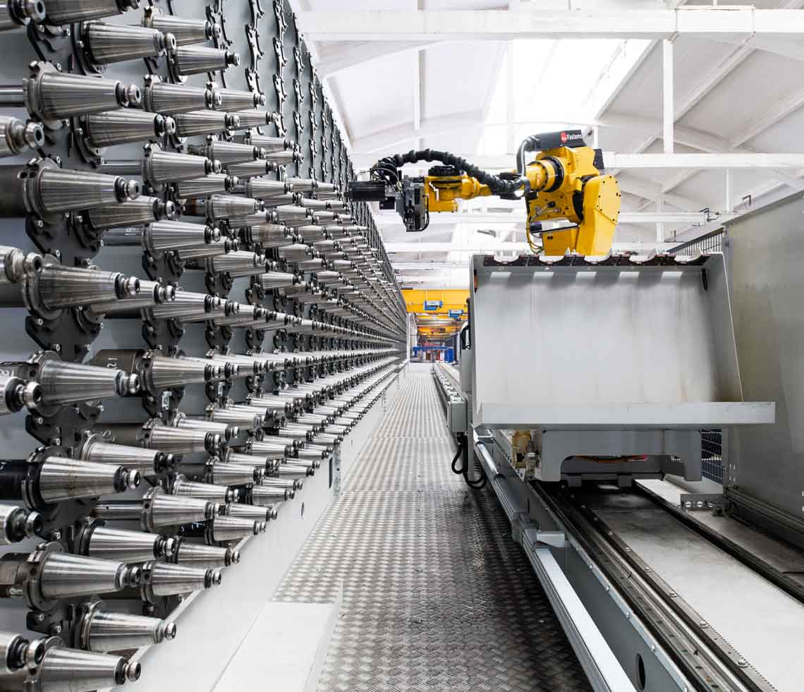 A mechanical arm on a rail lifting equipment