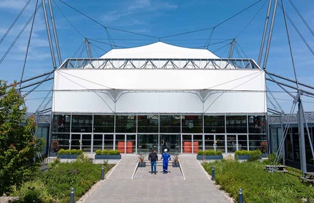 Outside view on the Cambridge facility