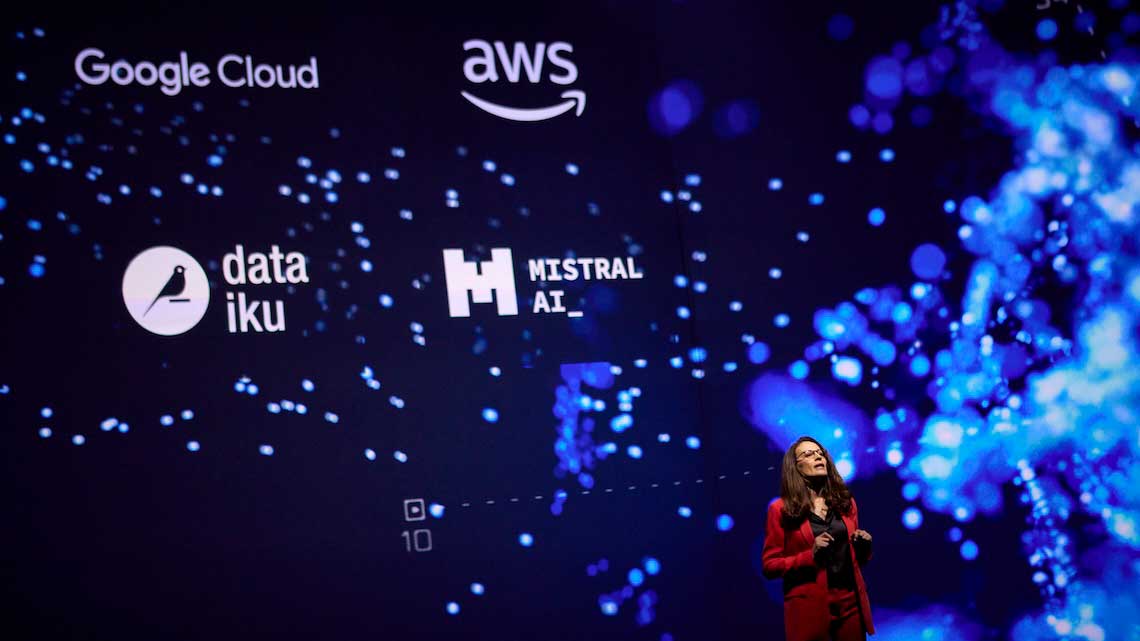 Amanda introducing Lumi at SLB’s 2024 Digital Forum in Monaco