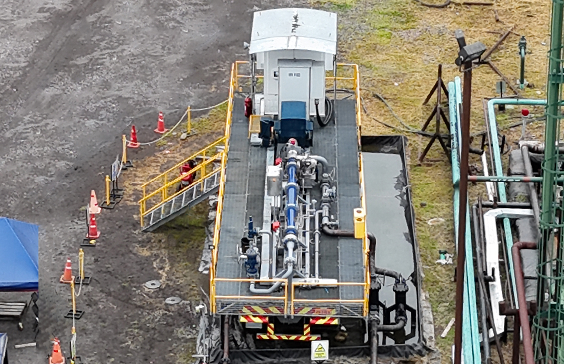 Aerial photo of the Reda HPS pump on location.