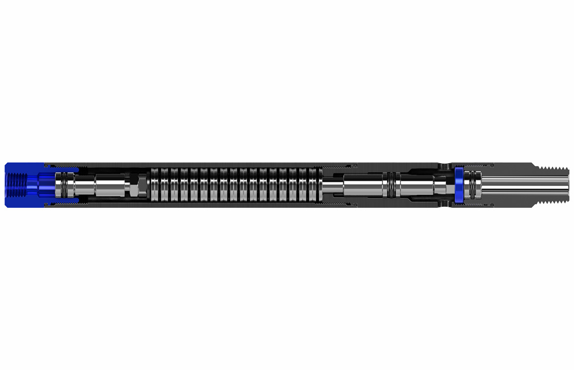 Rendering of the gas lift valve used with the Synthetix hydraulic gas lift system.