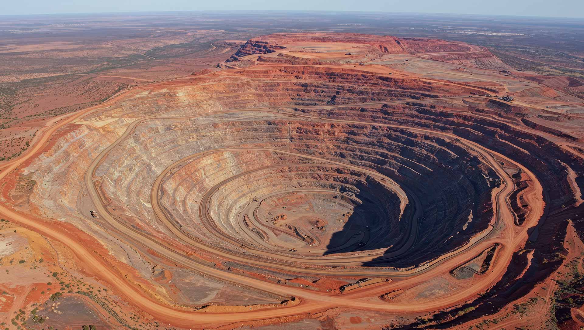 Aerial view of a mine