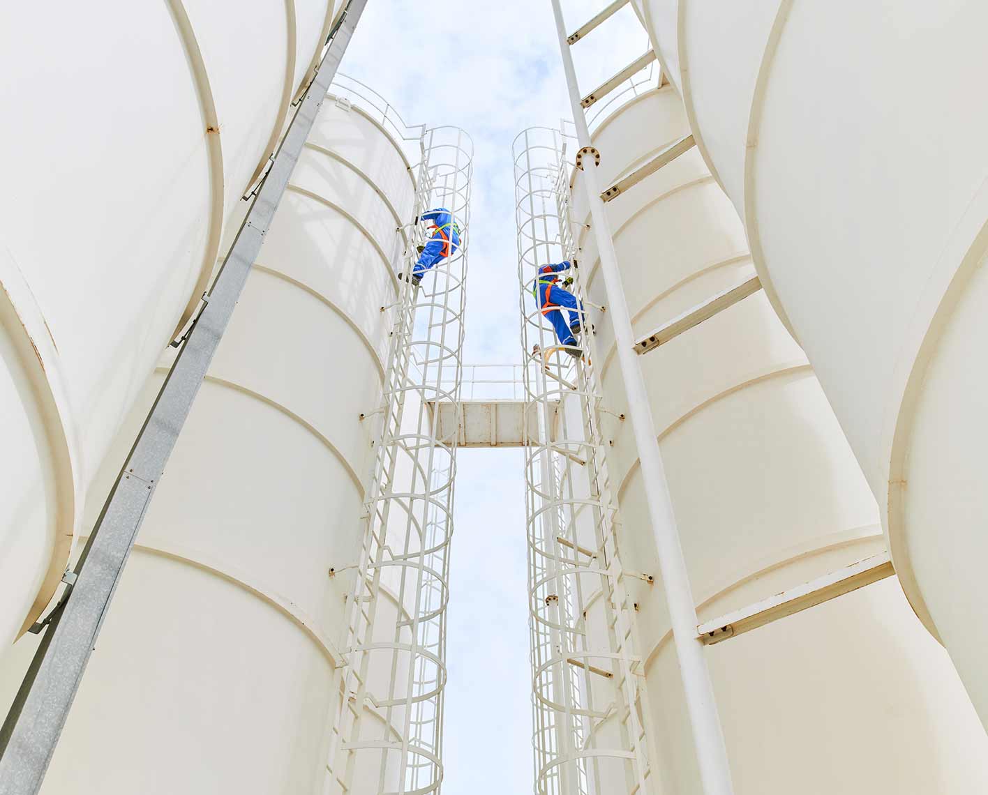 maintenance workers at industrial facility