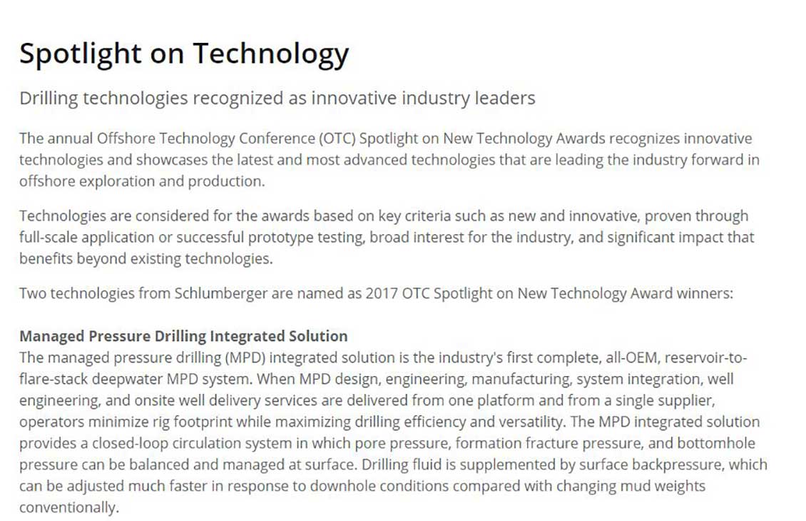 Spotlight on Technology | Schlumberger