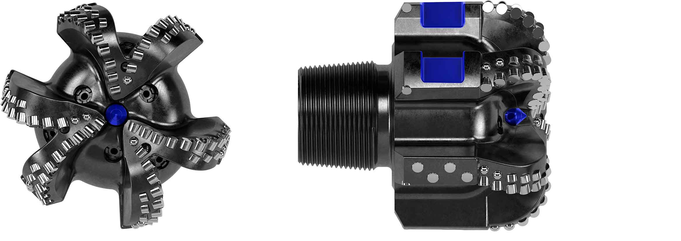 Rendering of the CenterFlow hydraulically enhanced bit featuring Stinger element.