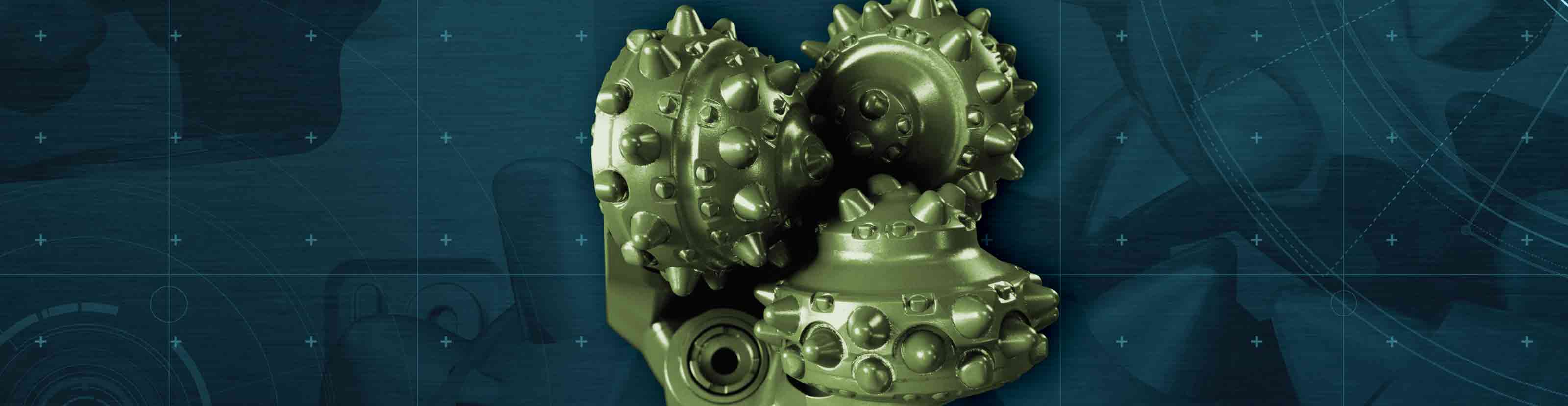 Xplorer Helix roller cone bit showing cutting structure