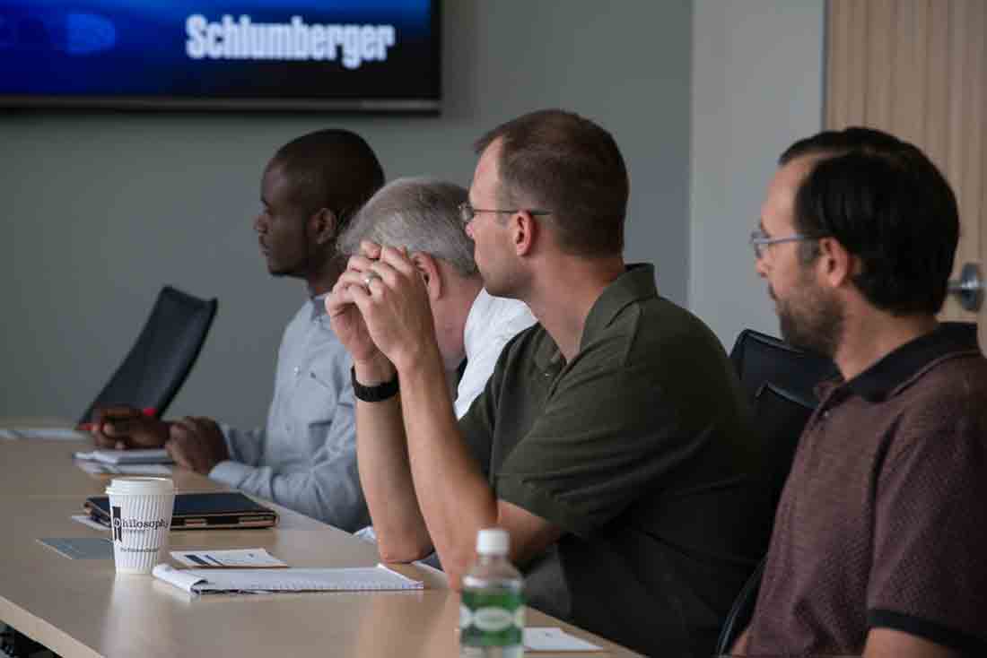 People in a meeting.