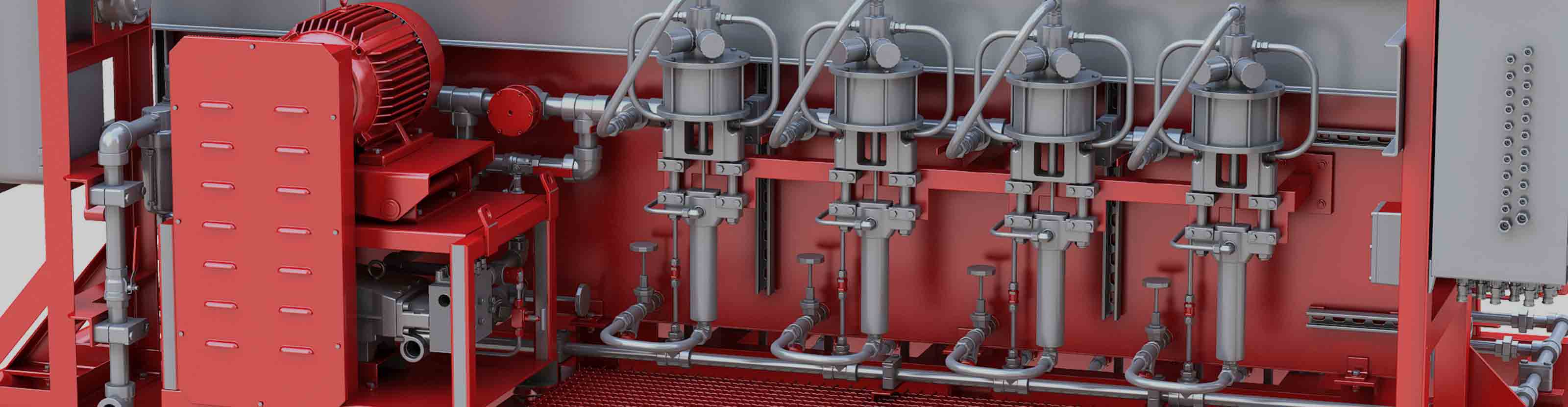 Closeup of a land closing unit