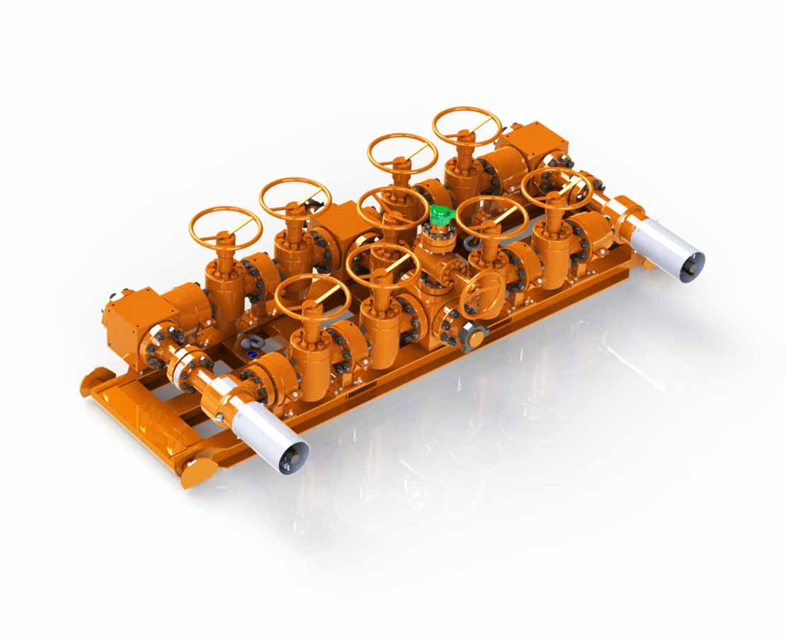 Flat Design MPD Manifolds 3D Model