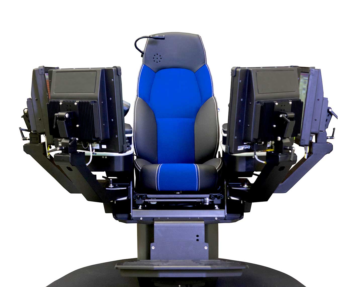 Computer screens displaying PRECISE automated drilling system.