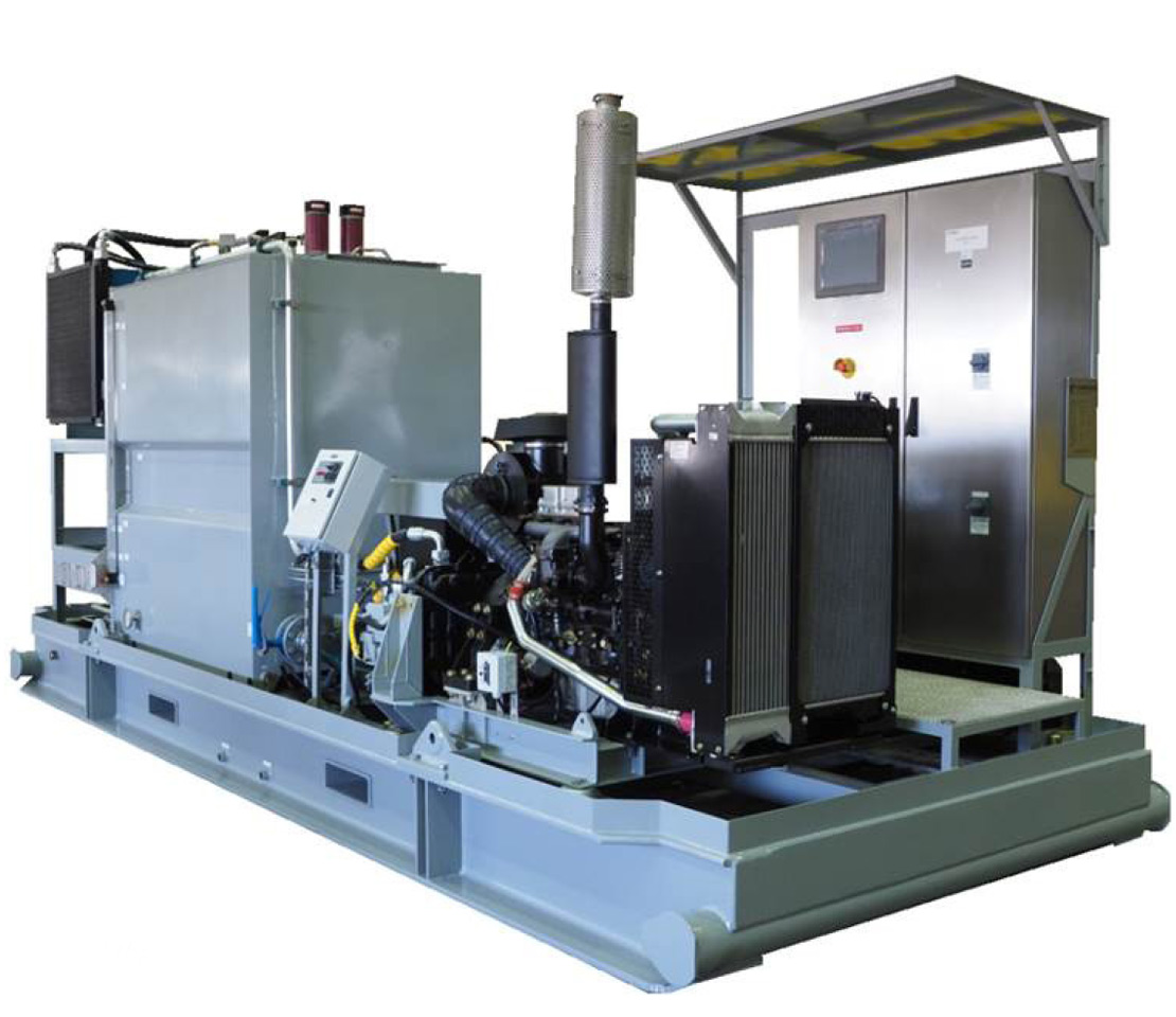 Hydraulic power unit with noise hood