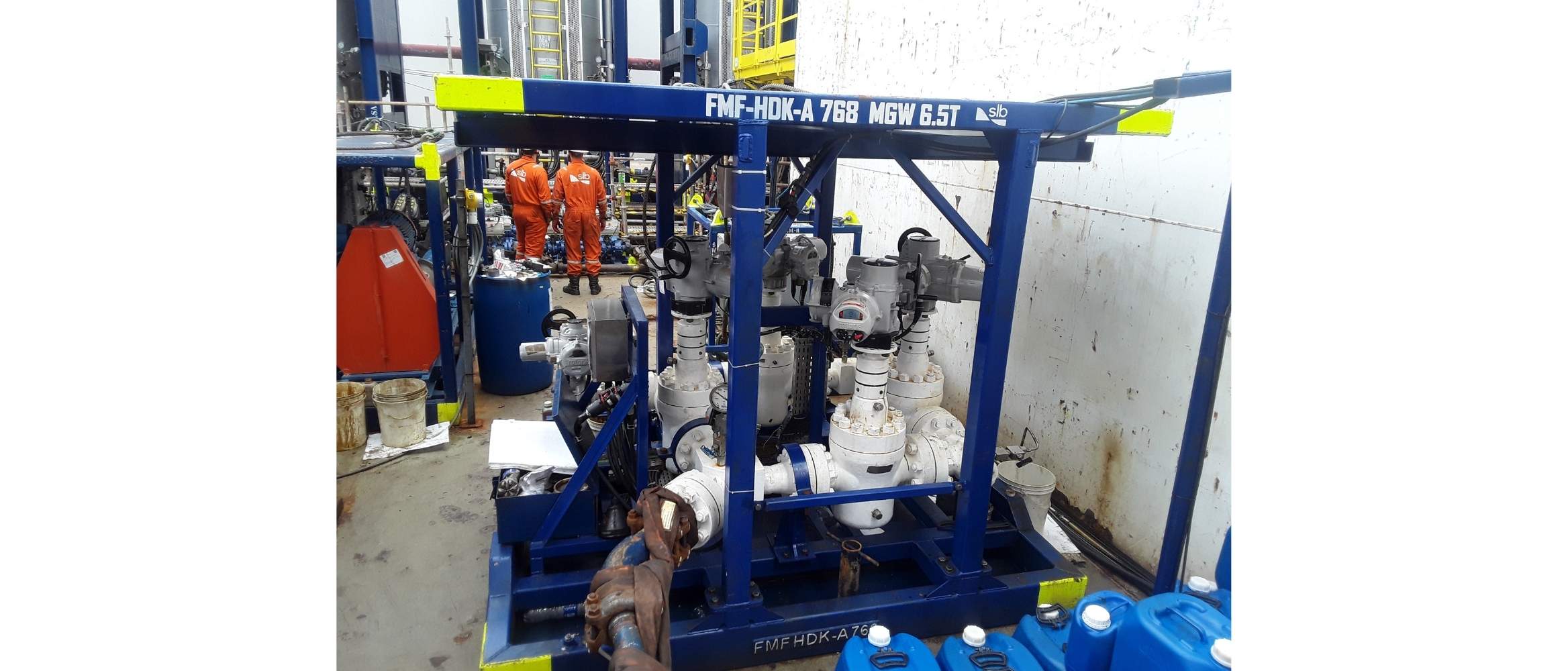 Photo of automated 15,000 psi choke manifold.