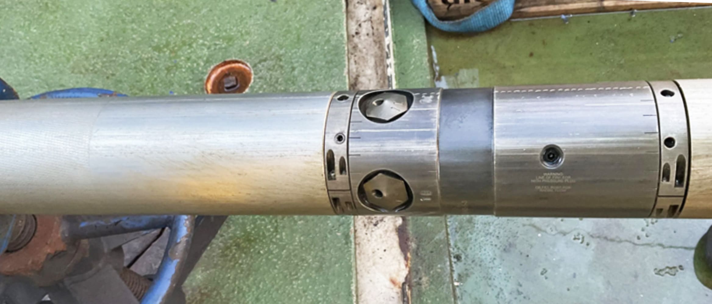 Photo of the MSAR tool showing the cleanout ports.