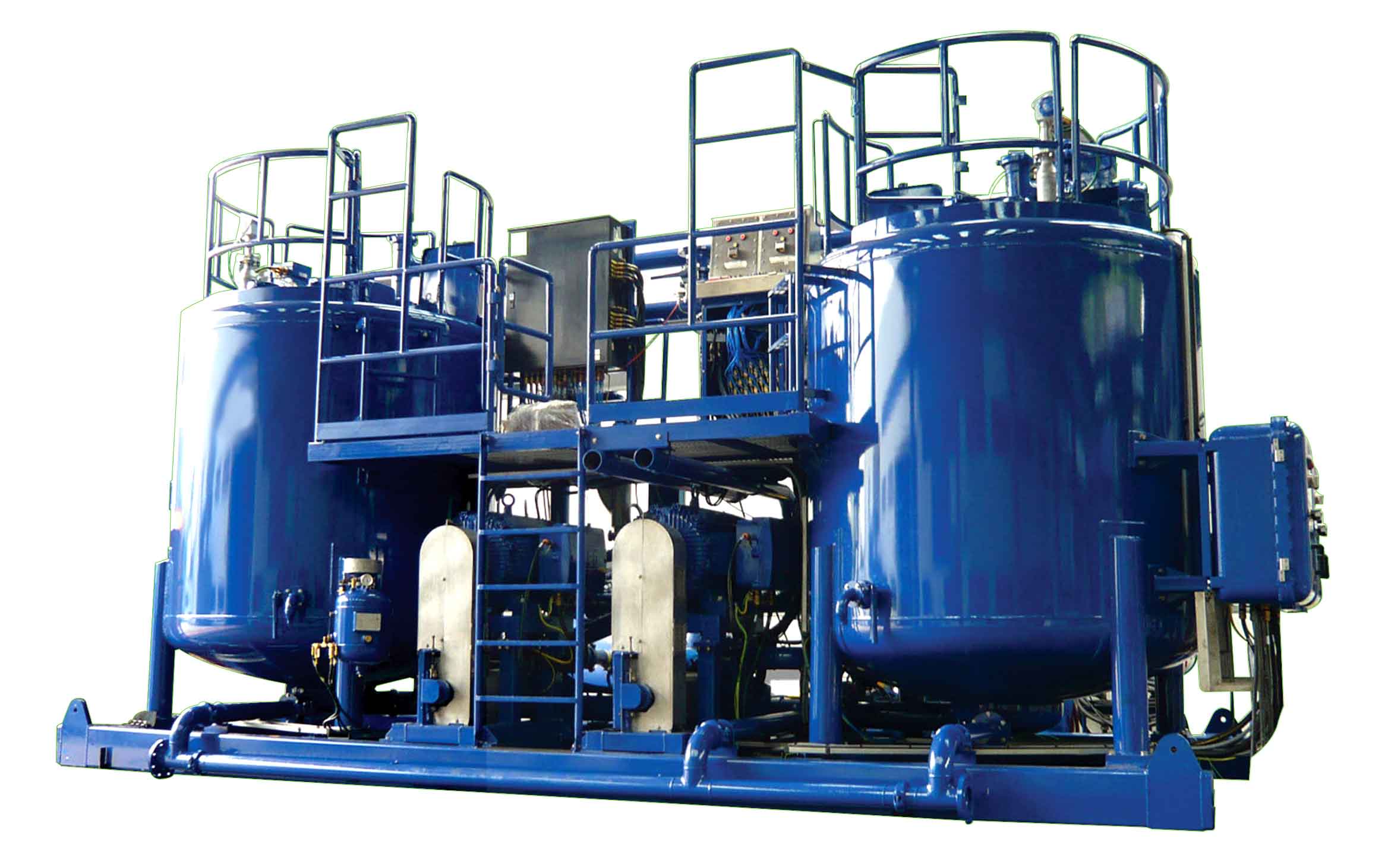 Cutout of the CBS-965 electric batch mixer skid.