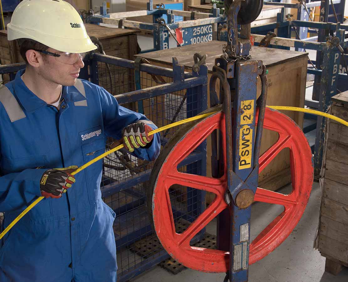 Schlumberger Worker in Manufacturing Facility
