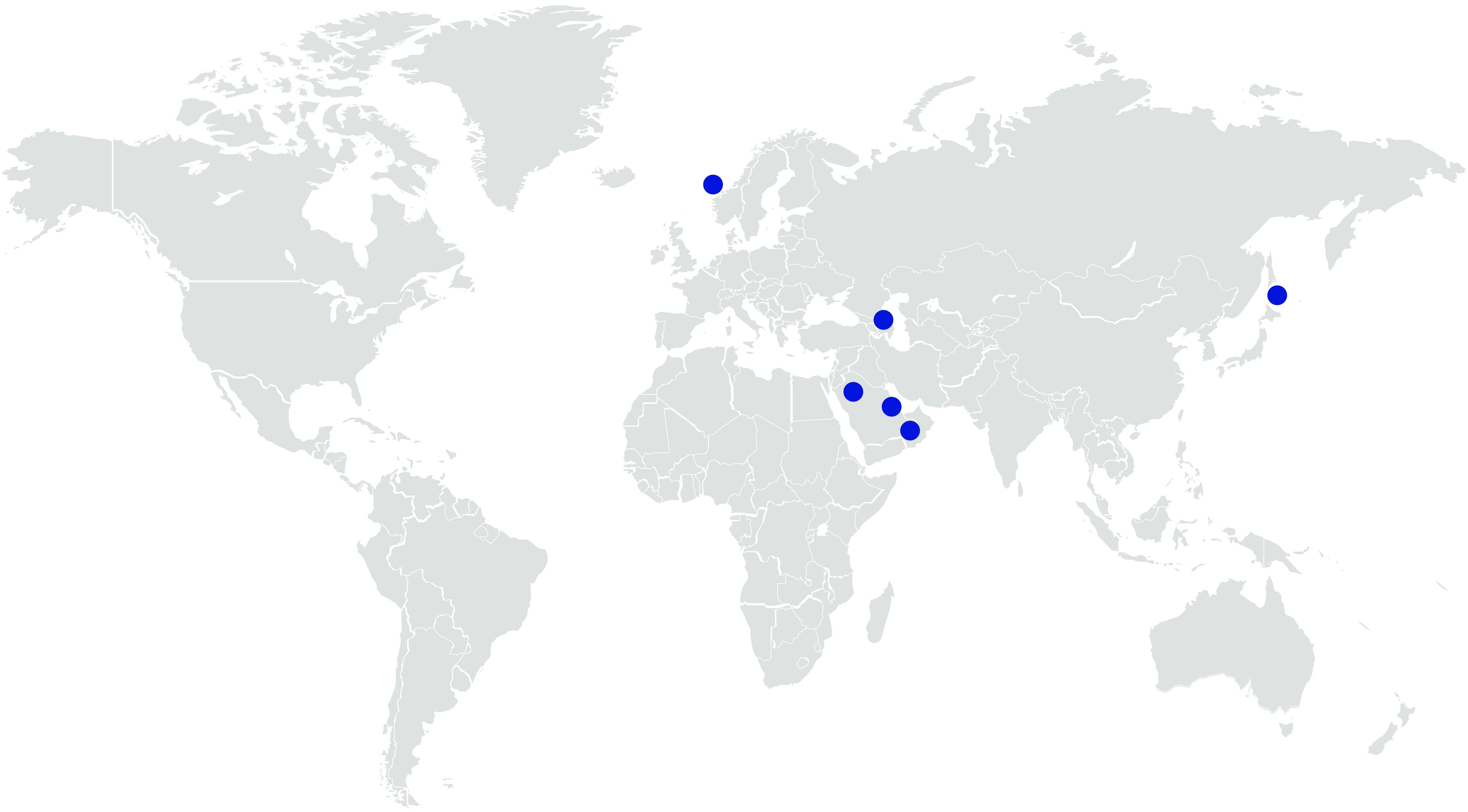 World map showing locations of existing Electris completion installations.