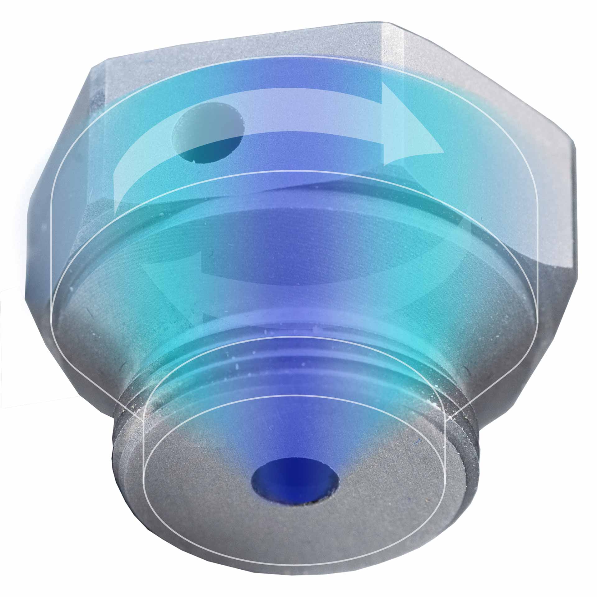 ResFlow AICD 2N shown with cyclonic flow action inside