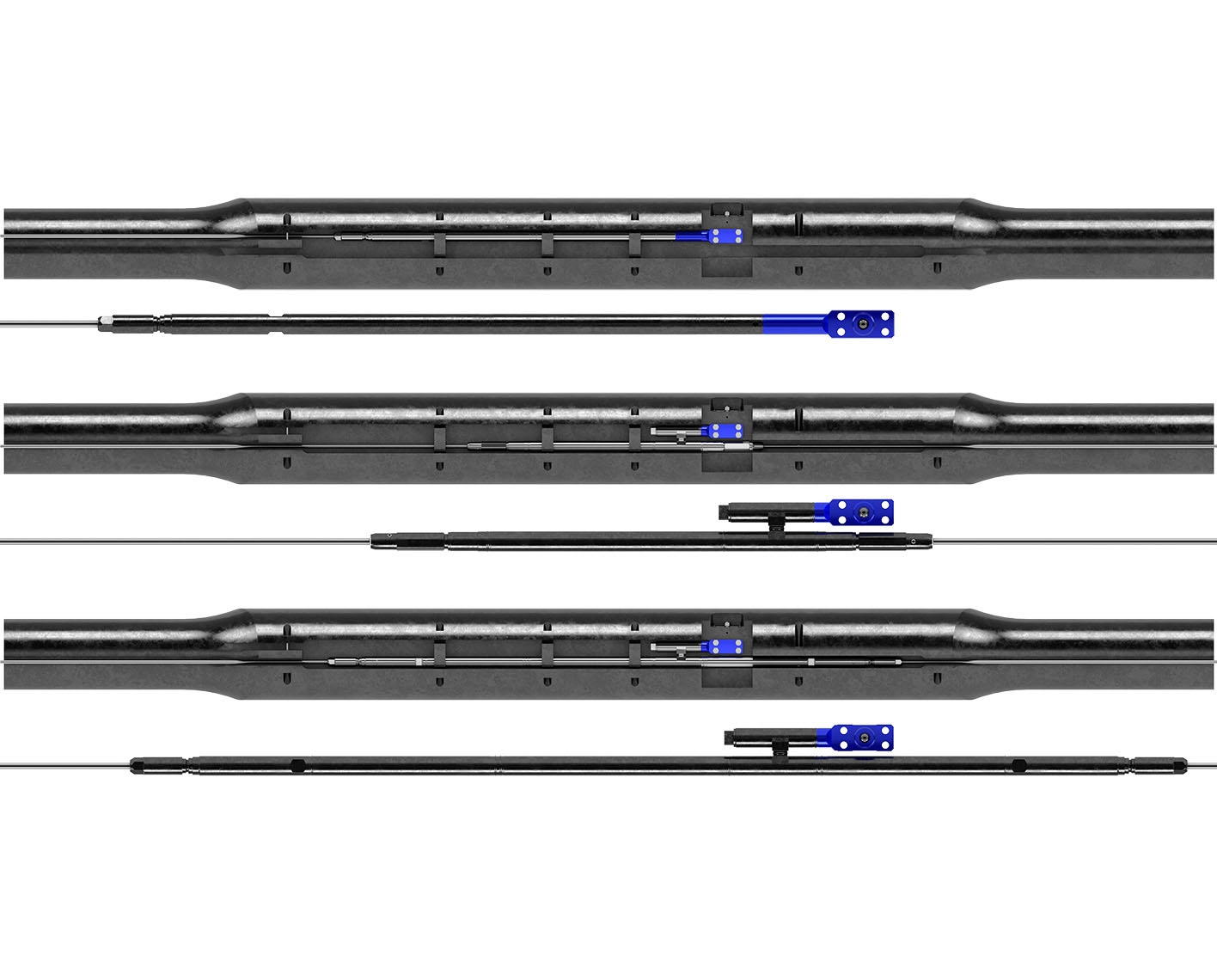 Metris Evolve gauges in 3 modes: single gauge, multidropped, and multidropped for tubing and annulus measurements.