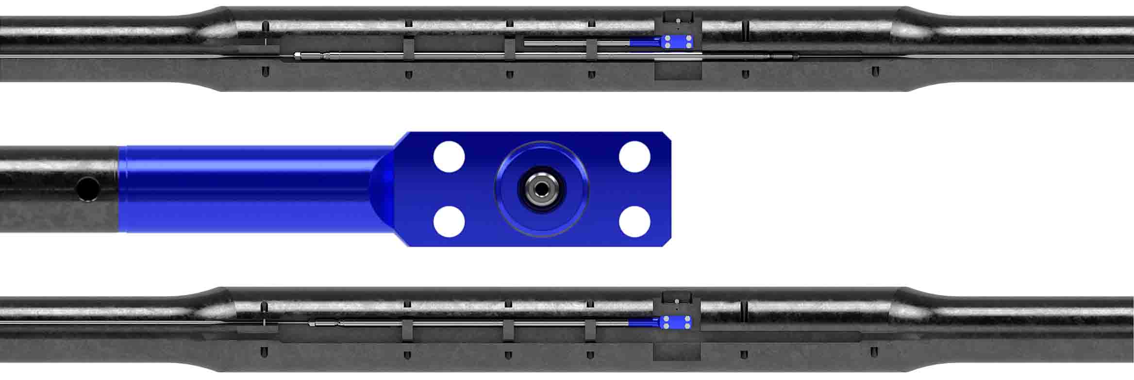 Metris Extreme gauges in multidropped and bottom-gauge configurations, protected by a gauge mandrel.