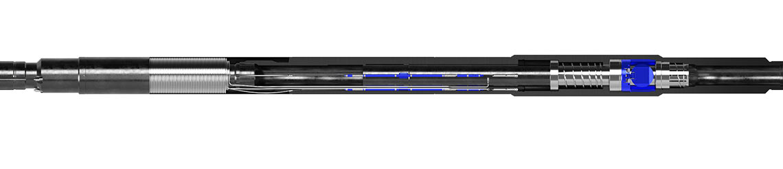 Rendering of the internals of a GeoGuard DW deepwater high-performance subsurface safety valve.