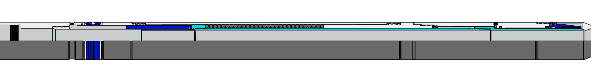  Partially cutaway schematic of a WRDP-2 slickline-retrievable subsurface safety valve.