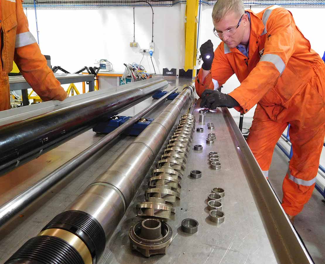 Zilift worker in shop.