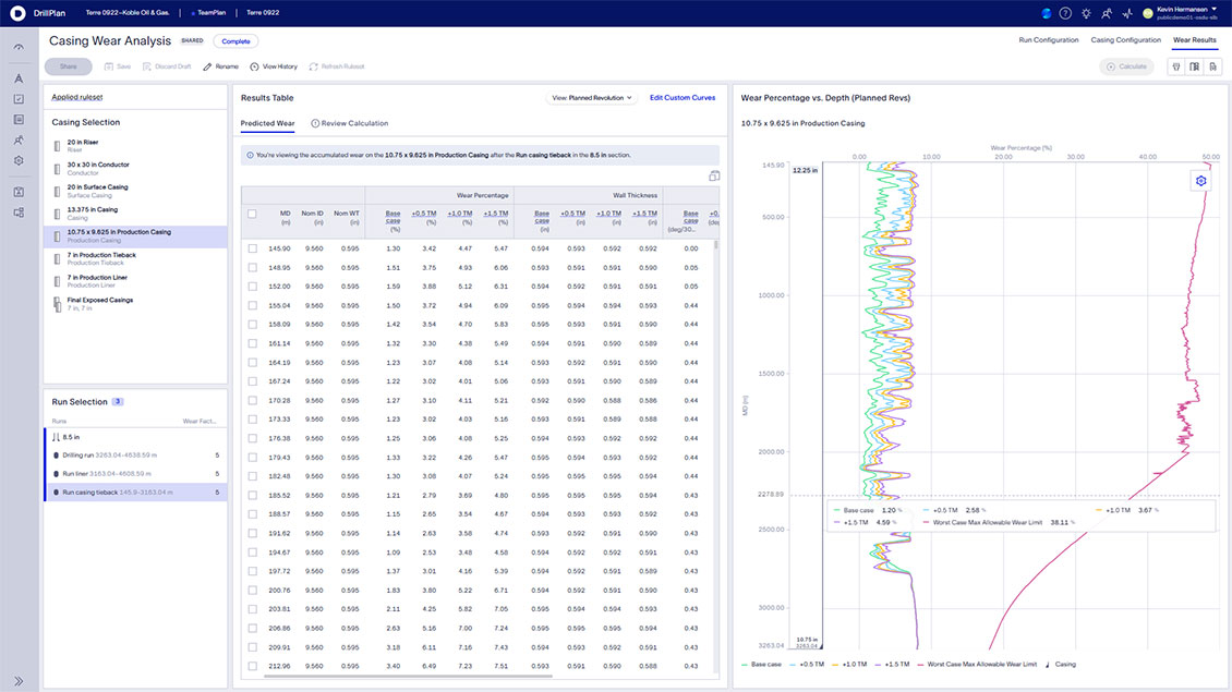Casing-wear Analysis in DrillPlan: Confident Design with Integrated Insights 