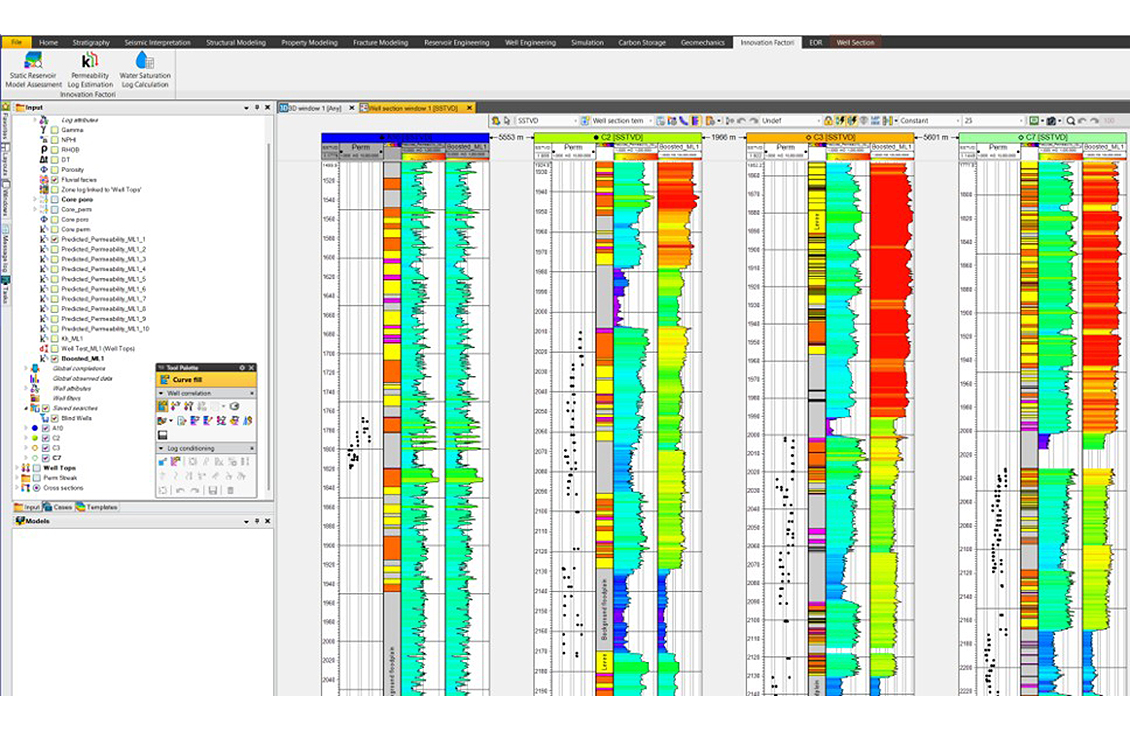Permeability Log Color Table Permeability log estimation | SLB