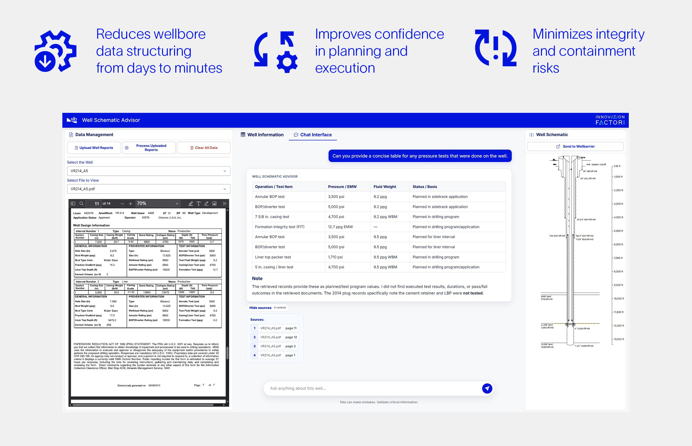 Well schematic advisor