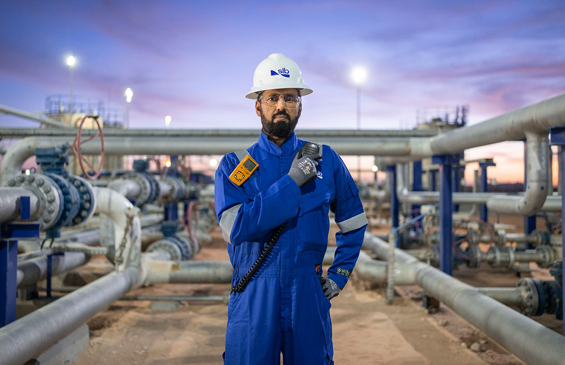 SLB field worker in pipeline field