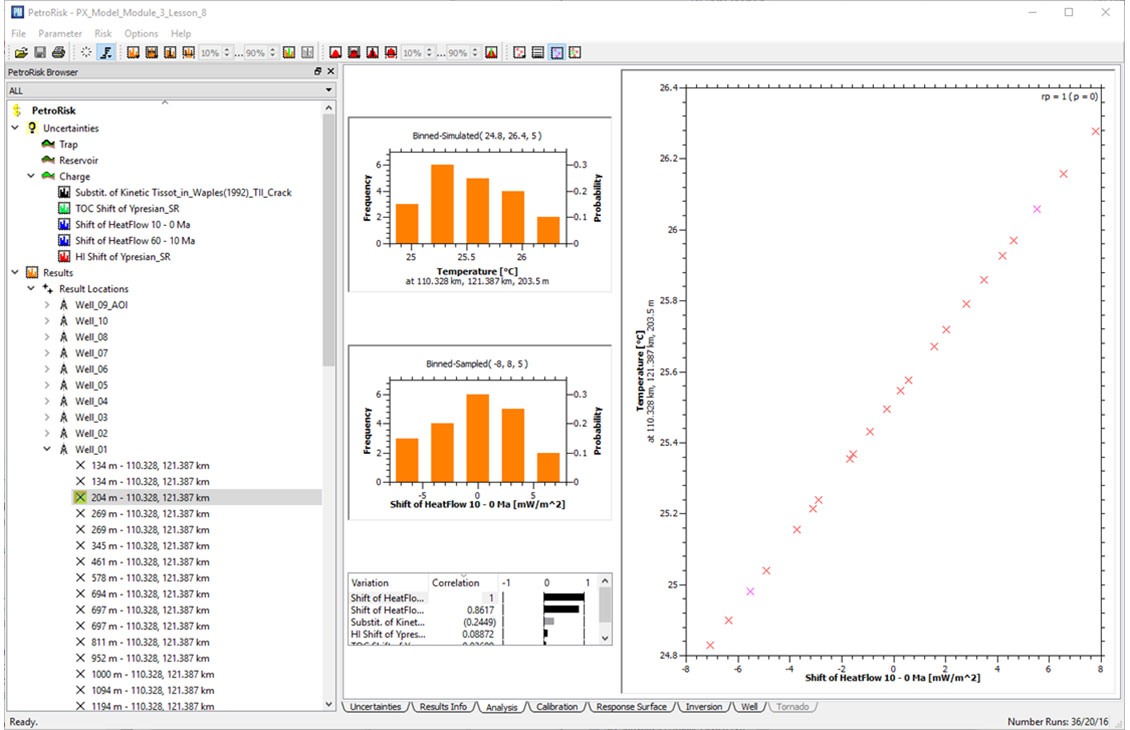 Managing uncertainties with the PetroRisk module