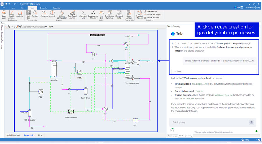 Tela for Symmetry software support for simulation and case study creation 