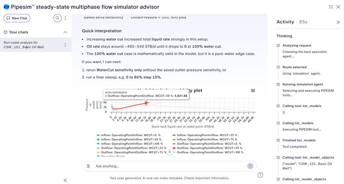 Pipesim simulator advisor