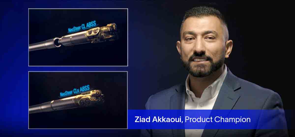 Ziad Akkaoui, Product Expert with a video screen showing both NeoSteer systems