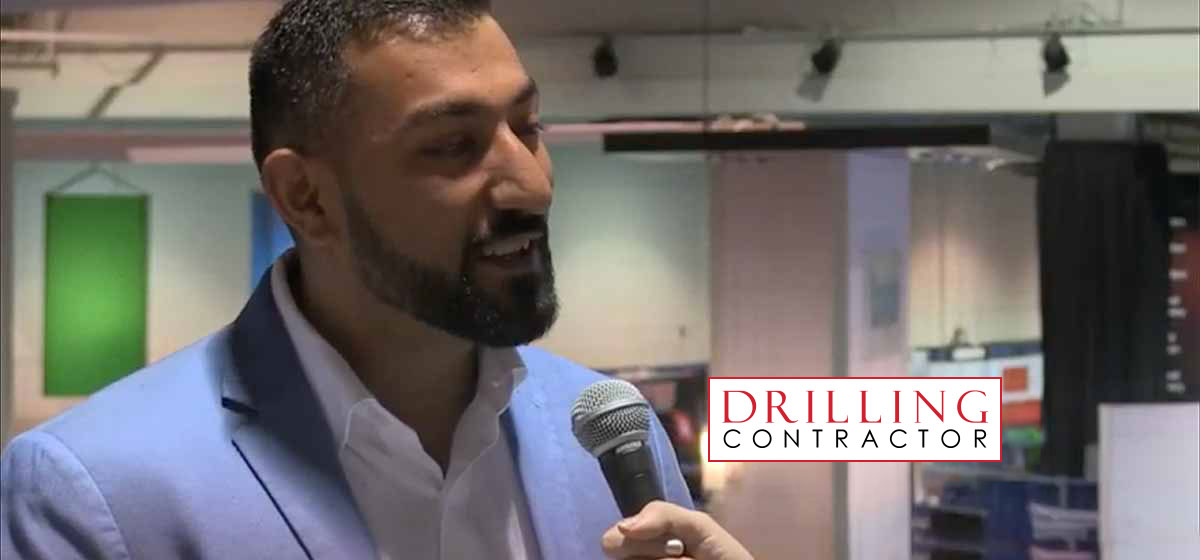 Ziad Akkaoui giving an interview for Drilling Contractor