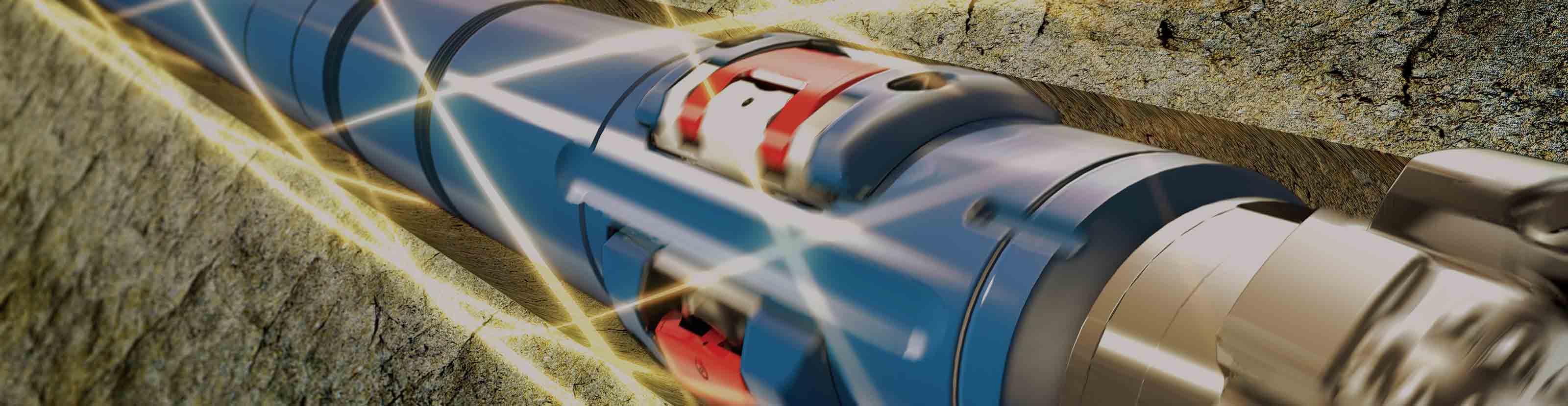 Close-up illustration of a PowerDrive X6 RSS downhole