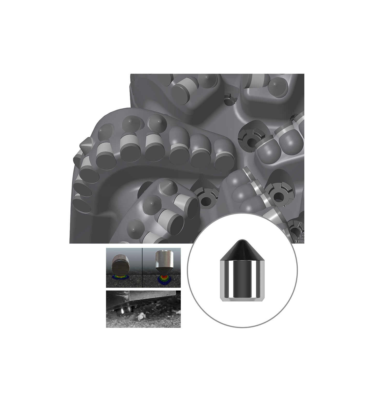 StingBlade conical diamond element bit for geothermal