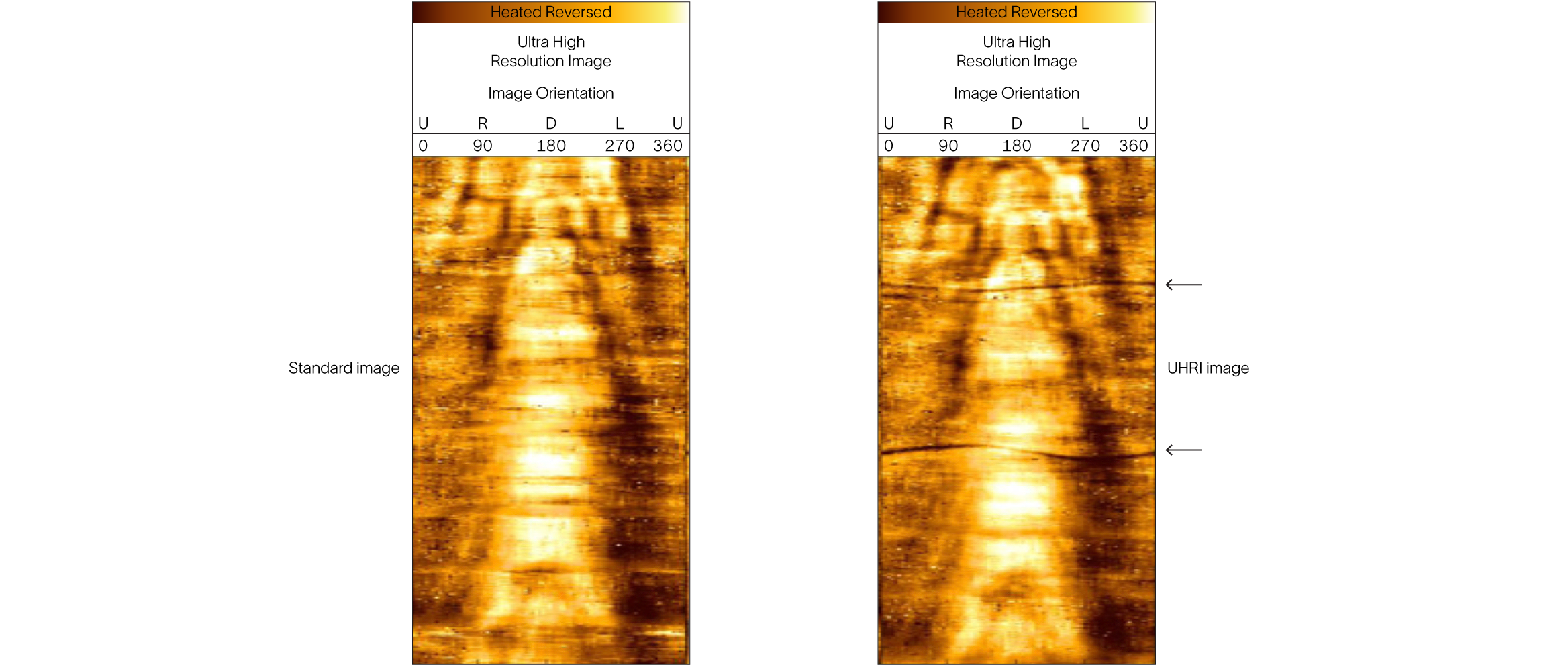 Comparison of standard image versus a superior image using the MicroScope Ultra service.