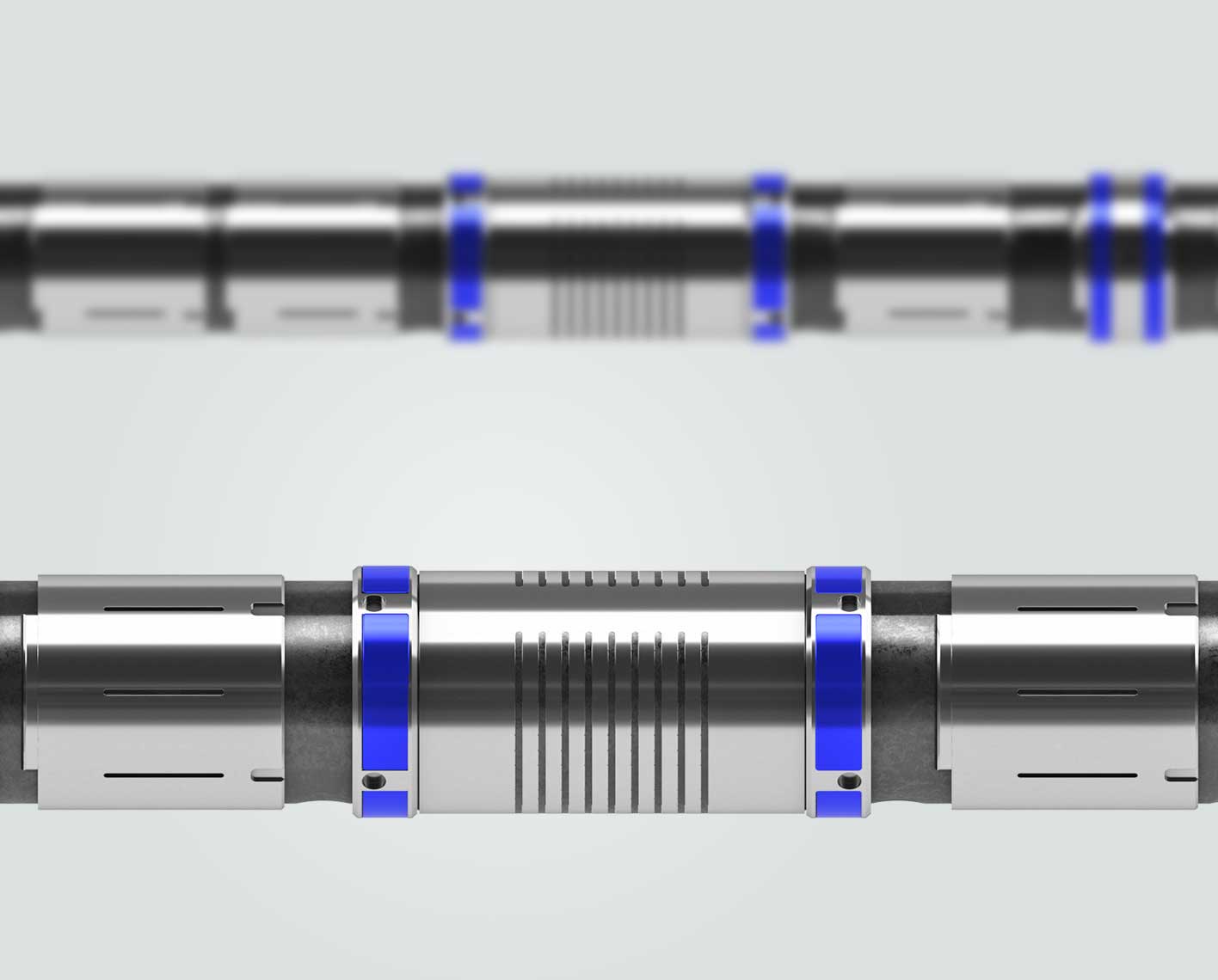 Screenshot showing a colorful image of the multilayer mapping-while-drilling service trajectory