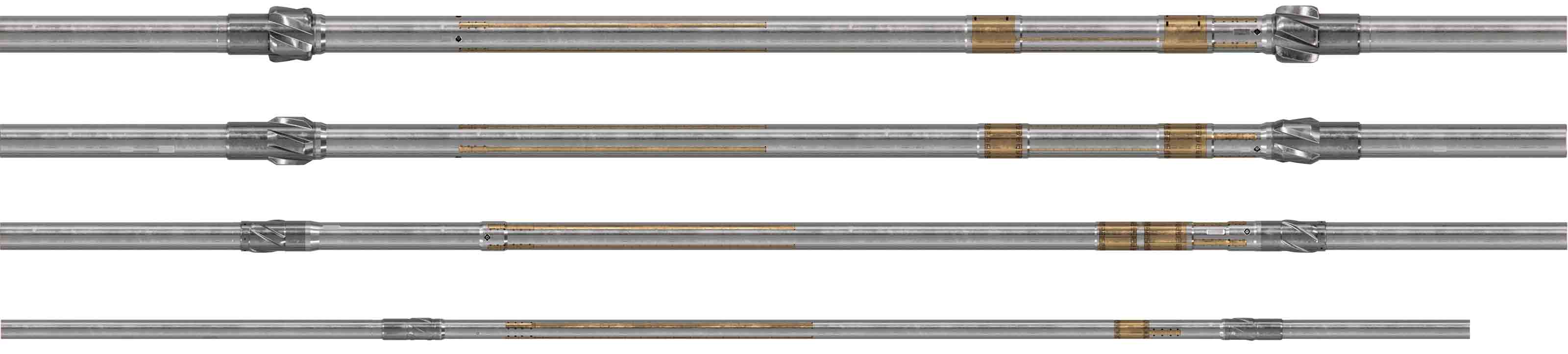 Renderings of the different hole size versions of the SonicScope multipole sonic-while-drilling service