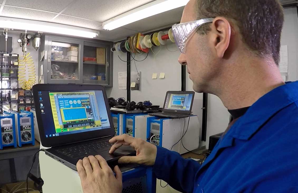 Testing of DQ1000 equipment at Tulsa FIT laboratory.