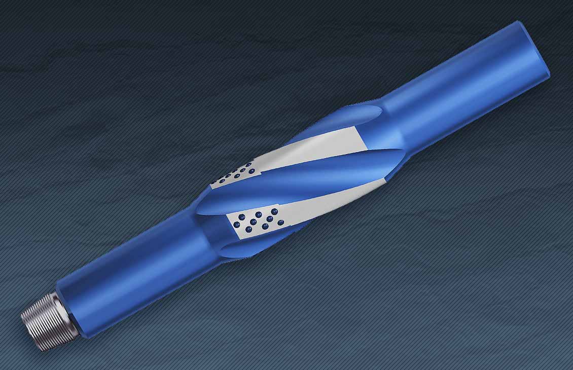 Illustration of a diamond-enhanced stabilizer.