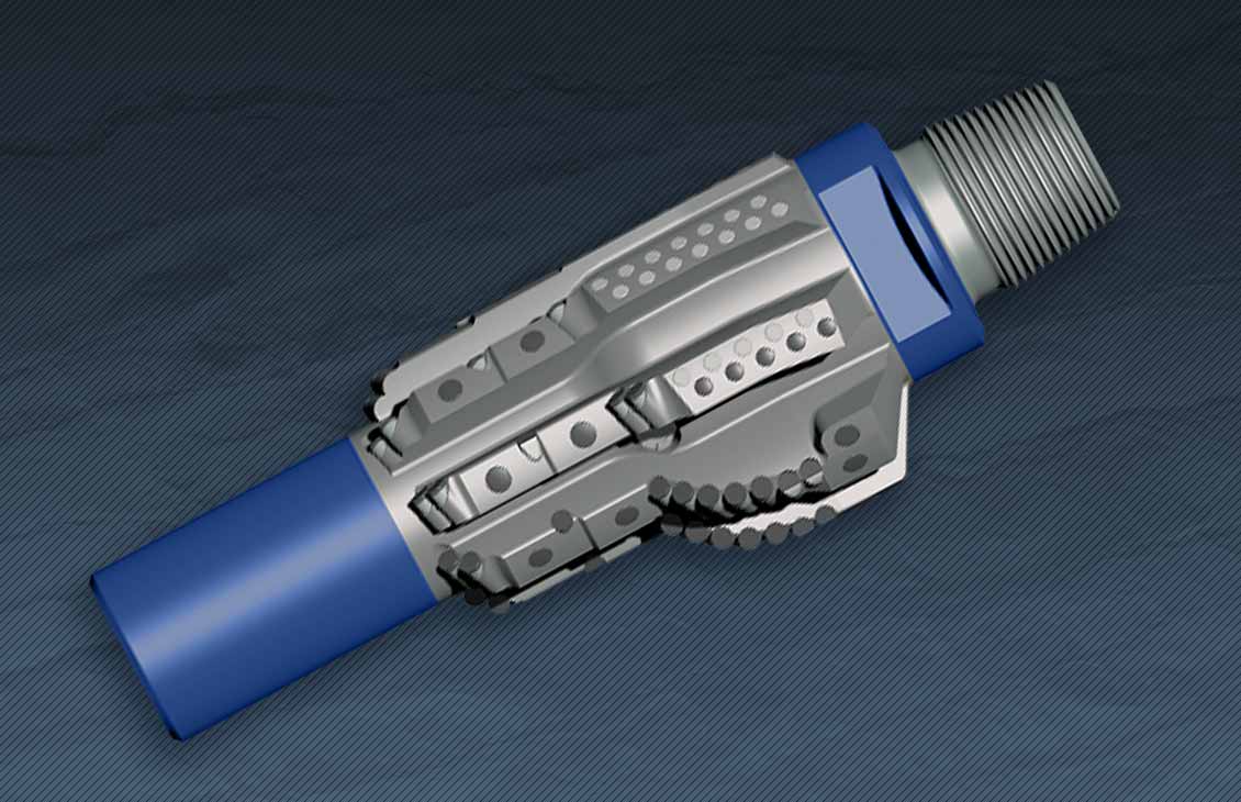 Illustration of a GeoReam dual-diameter near-bit reamer.