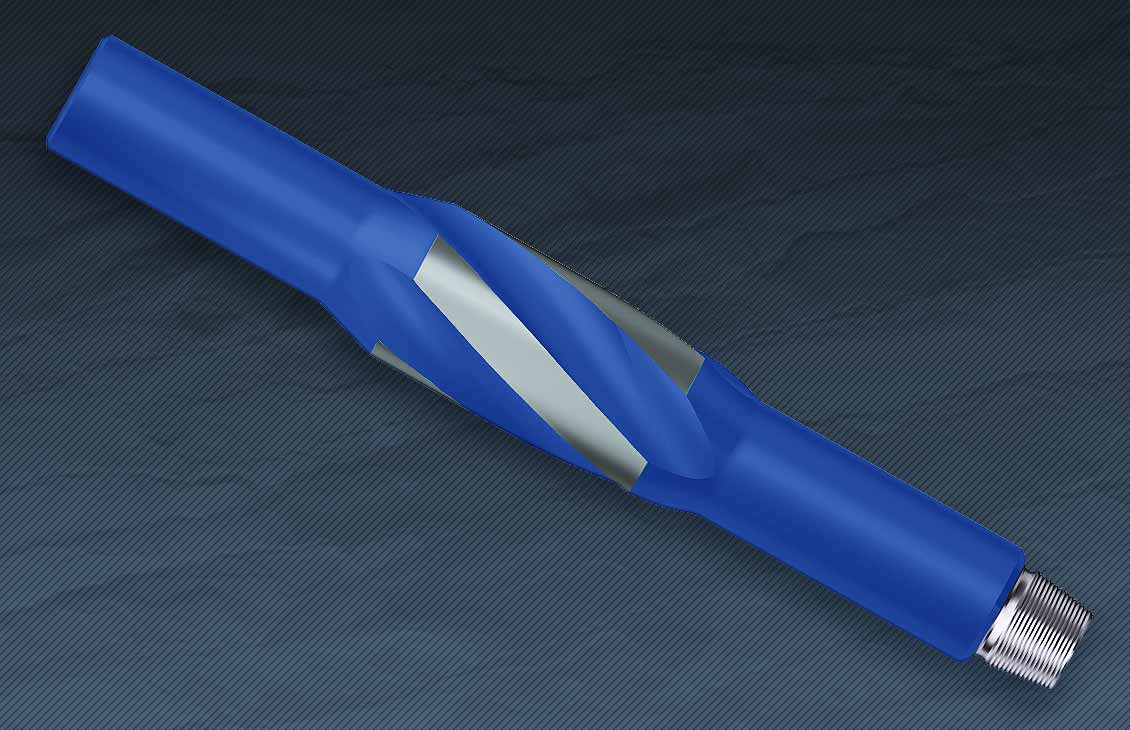 Illustration of an integral blade stabilizer.