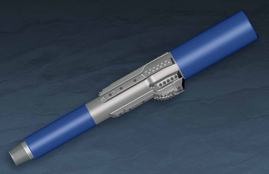Illustration of the Quad-D dual-diameter drift and drill reamer.