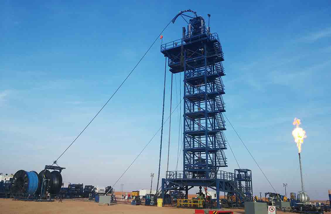 CTDirect coiled tubing directional drilling system on location.