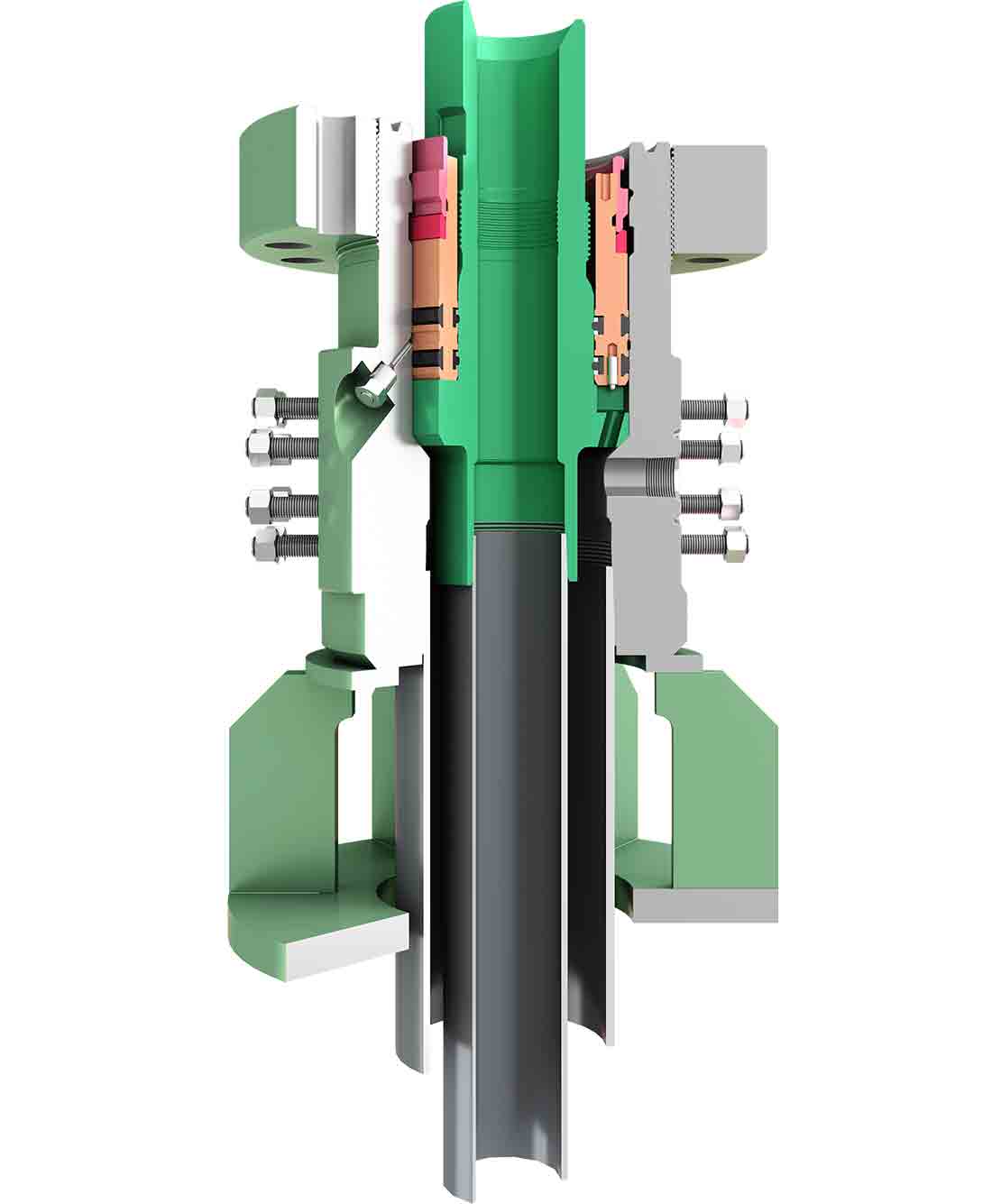 Cross section illustration of the TS-S wellhead
