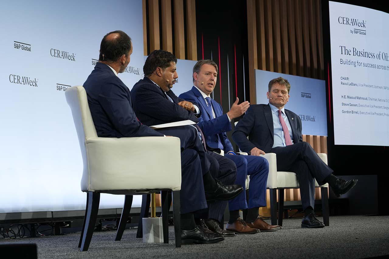 Photo of Steve Gassen speaking at CERAWeek